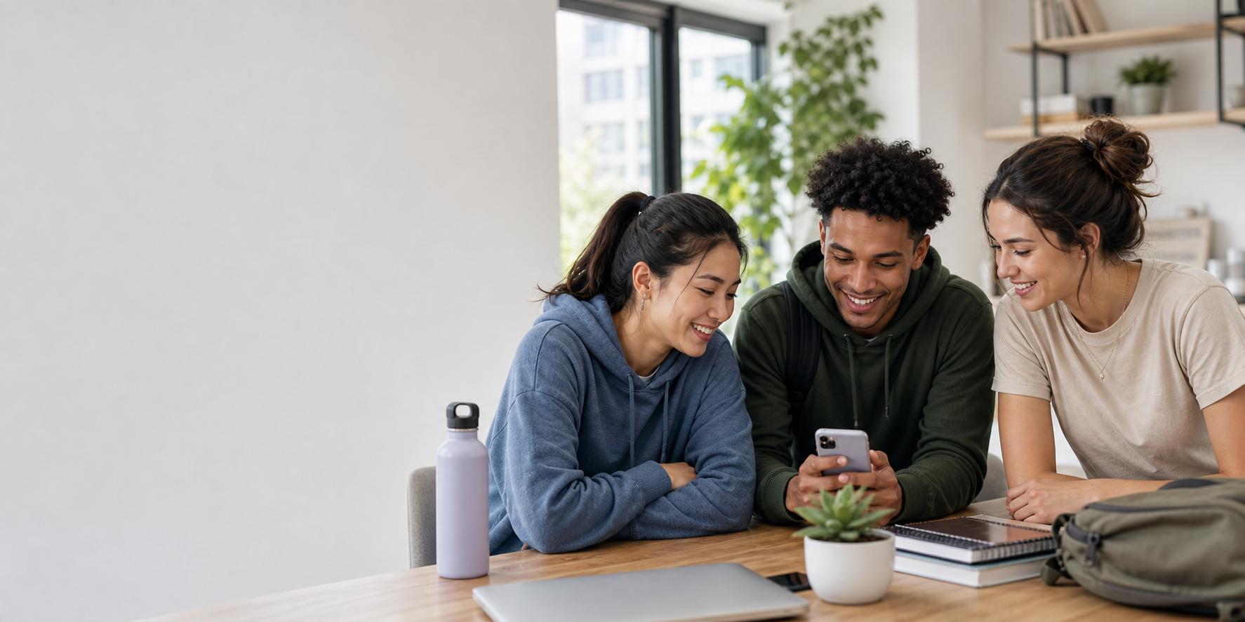 Adults around age 20 reviewing a practical health plan